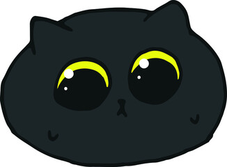 Hand draw cute fat cat