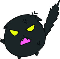 Hand draw cute fat cat