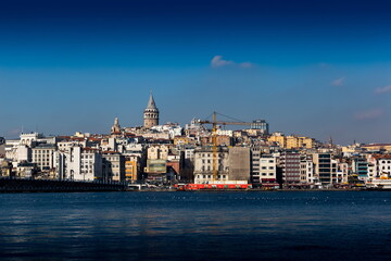Fototapeta premium Istanbul cityscape with Galata Kulesi Tower. Turkey.