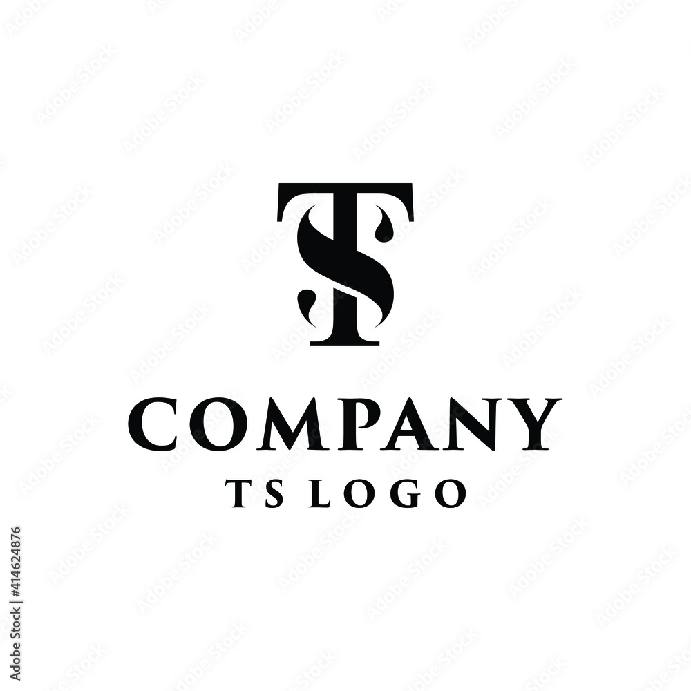 Wall mural letter ts logo vector simple combinations monogram concepts