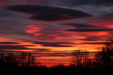 Coucher de soleil sur Vaison la romaine