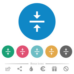 Vertical align center flat round icons