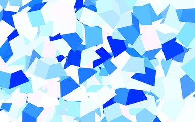 Light Pink, Blue vector template with chaotic shapes.