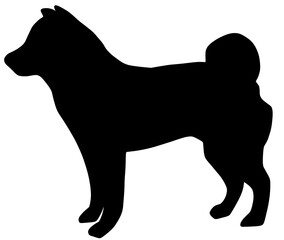 可愛い柴犬のシルエット