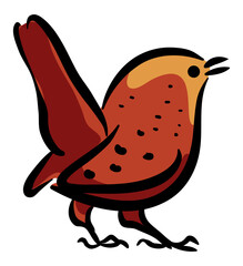 Small bird stock illustration