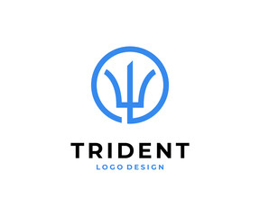 Logo design, trident, poseidon, neptune, modern style