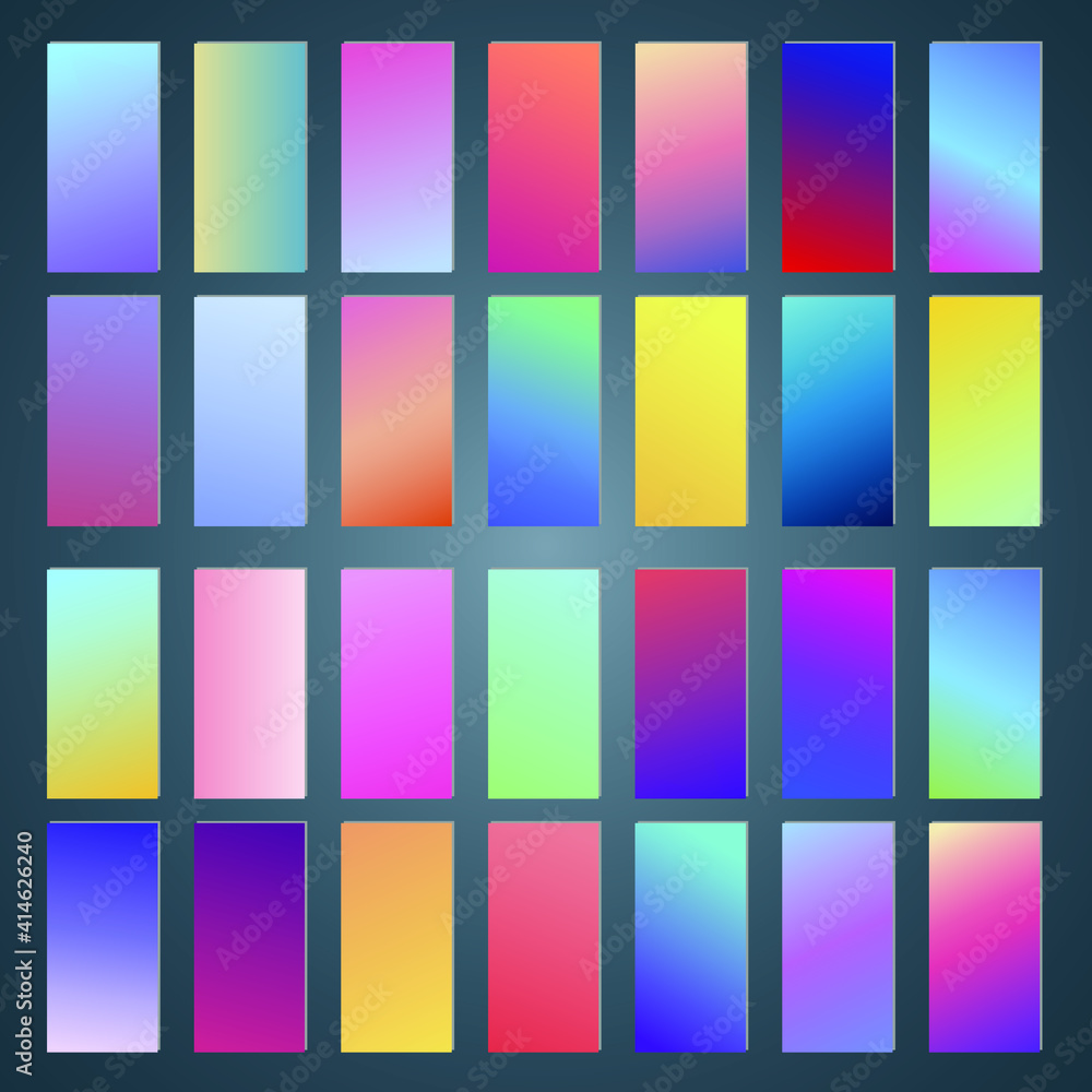 Poster abstract creative multicolored blurred vector background set. minimal style texture for your art and
