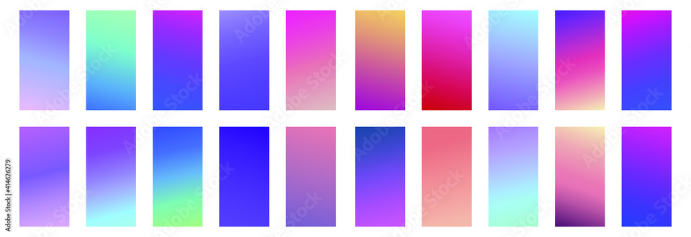 Poster abstract creative multicolored blurred vector background set. minimal style texture for your art and