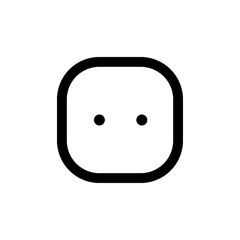Socket icon. Electricity symbol in minimalistic outline style. Vector illustration