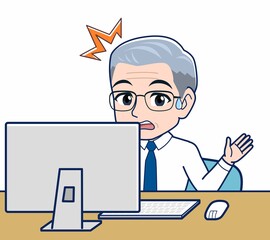 年配のサラリーマンの男性