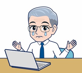 年配のサラリーマンの男性