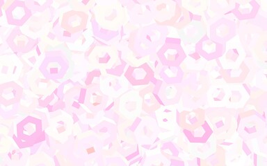 Light Pink, Yellow vector template in hexagonal style.