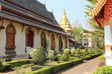 buddhist temple (wat chiang man) in chiang mai (thailand) 