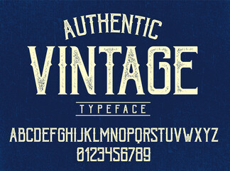Vintage Retro Font Alphabet