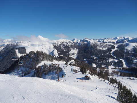 Ski slope in Zauchensee, Ski Amade  area,  Austria