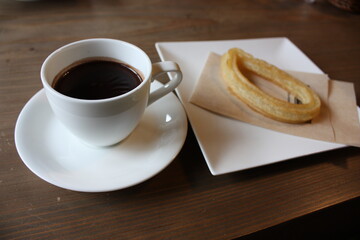 Hot Chocolate with Churro, Mexican or Spanish fritters - ホットチョコレート チュロス