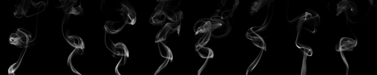 smoke isolated black background