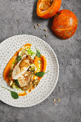 Chicken Breast with Pumpkin Puree