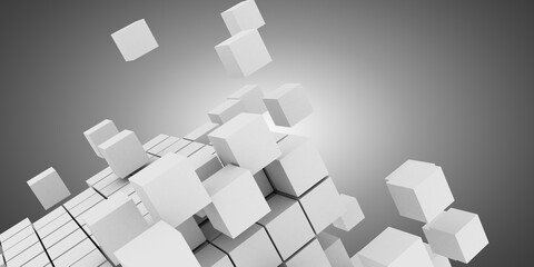 3d abstract background cubes . business concept. 3d illustration