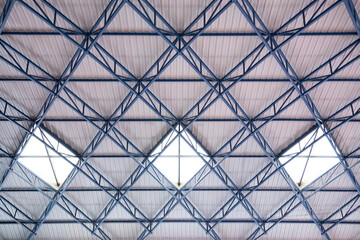 Abstract image of an industrial ceiling.