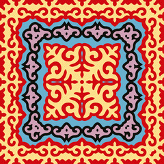 Kazakh asian nomadic design tribes on background