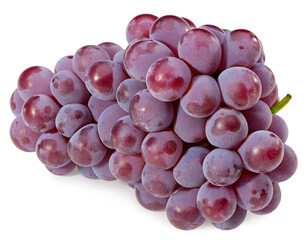 red grapes berries isolated on white background. macro. with clipping path. full depth of field.