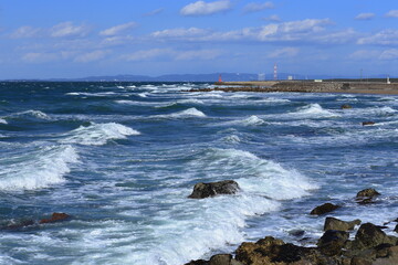 伊良湖岬の波