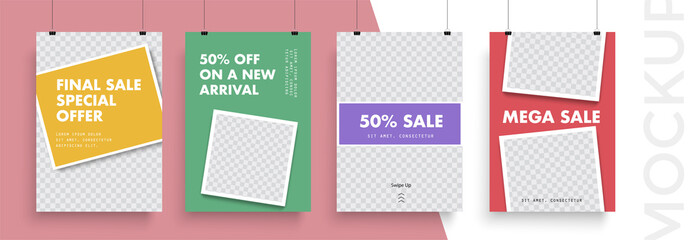 Big sale poster template. Can be used for poster, brochure, magazine, app, card, book, flyer, banner, anniversary.