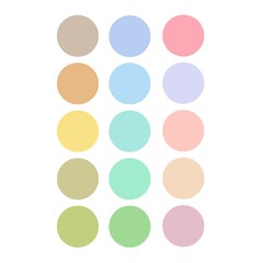 The most popular pastel color palette, perfect for design templates, backgrounds, textures