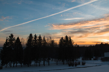 winter sunset six