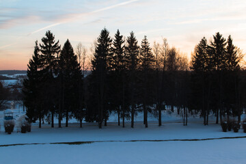 winter sunset three