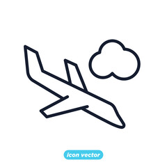 airport plane icon. airport plane symbol template for graphic and web design collection logo vector illustration