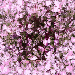 Watercolor seamless pattern. Abstract background with colorful spring field 