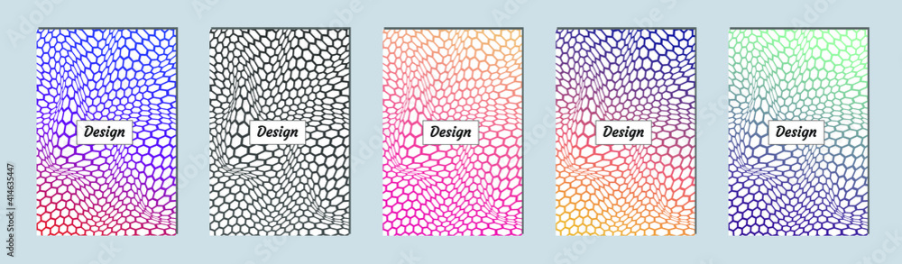Poster abstract vector pattern gradient background templates. modern geometric design with minimal geometri