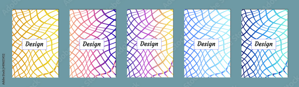 Poster abstract vector pattern gradient background templates. modern geometric design with minimal geometri