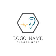 Hearing Logo Template vector icon design