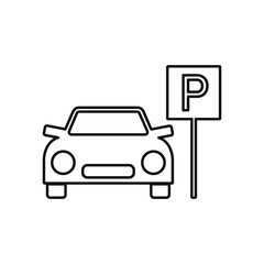 Template parking. Parking on white background. Vector stock illustration.