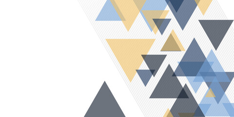 Abstract geometric blue white vector background. Abstract white geometric triangle 3D background. Vector Illustration. Modern background for business or technology presentation. 