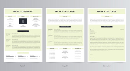 Professional Resume/CV And Cover Letter Template Design