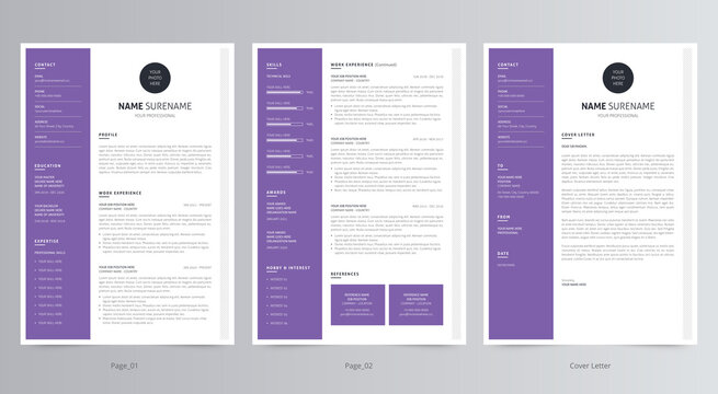 Professional Resume/CV And Cover Letter Template Design