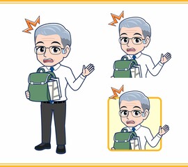 出張をする年配のサラリーマン