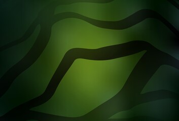 Dark Green vector glossy abstract background.