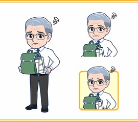 出張をする年配のサラリーマン