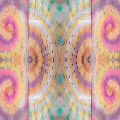 Colorful Seamless Ikat Print. Colourful Hawaiian