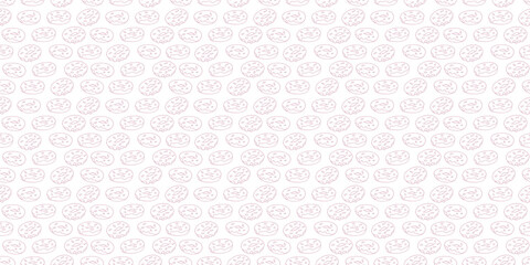 Fototapeta premium Simple donuts seamless repeat pattern background vector.