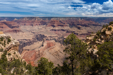 Fototapeta na wymiar Scenic view of the Grand Canyon, in the Grand Canyon National Park, in the State of Arizona, USA