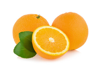 Orange fruit isolated on white background