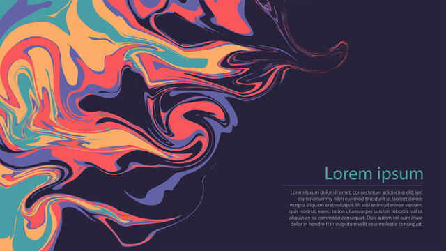 Colorful abstract liquid background. Liquid art. Vector illustration. The best design for business card, posters, presentation and other