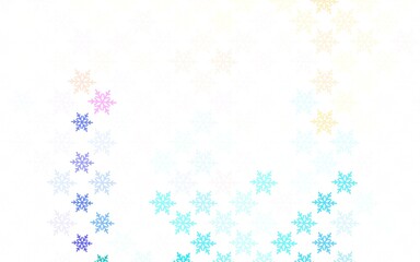 Light Blue, Yellow vector pattern in Christmas style.