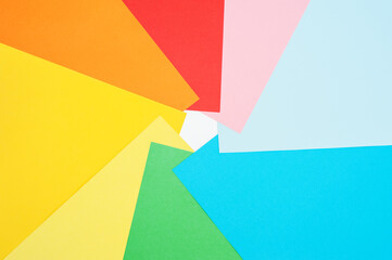 Multicolored background from colored paper